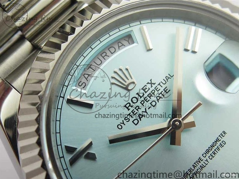 MiroTime 0421 WaterResistant Day Date 40 SS Bp Maker 1:1 Best Edition Tiffany Blue Roman Dial on SS Bracelet A 2549